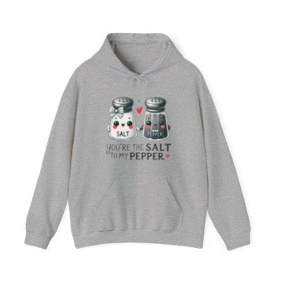 Pärchen Hoodie – You’re the Salt to My Pepper | Unisex Partner Pullover mit süßem Motiv | Geschenk für Verliebte & Freunde