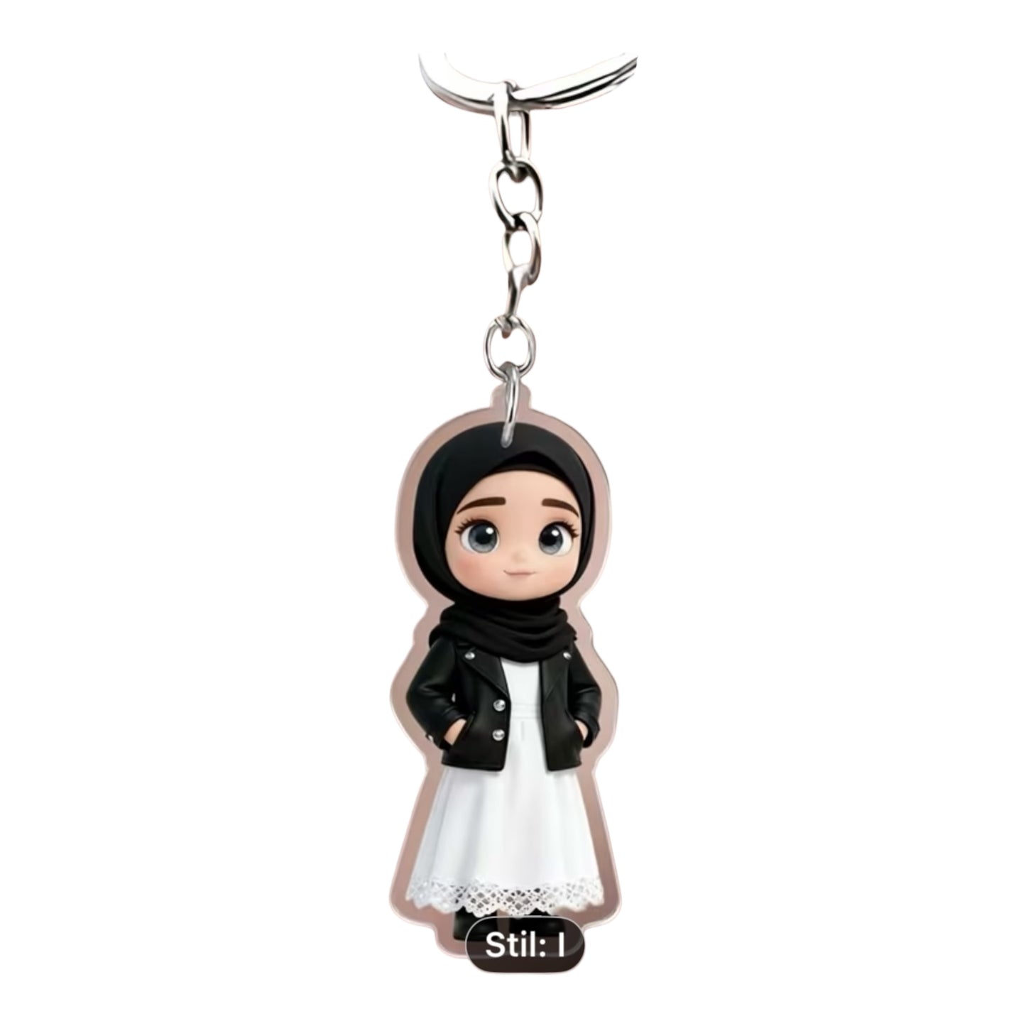 Schlüsselanhänger „Hijabi Girl – Black Style“