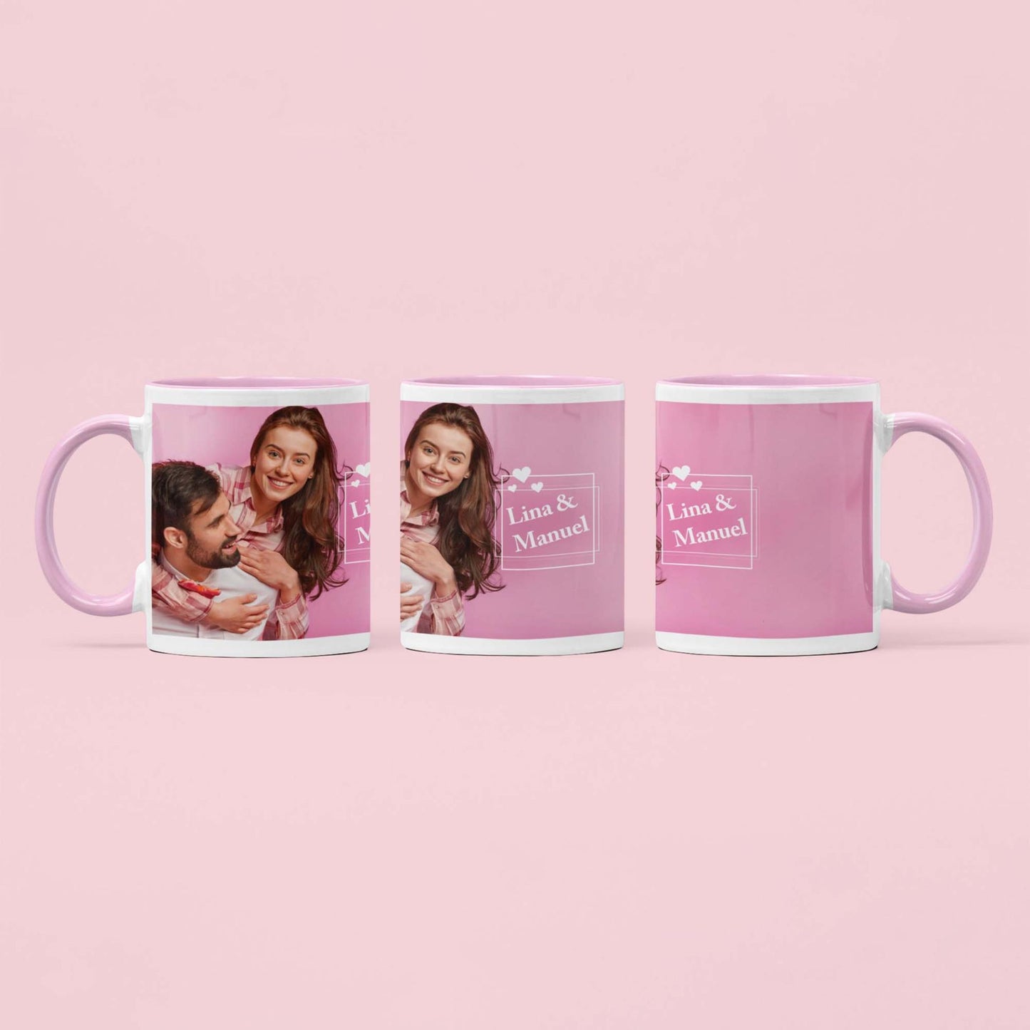 Tasse mit Farbrand – personalisierbar mit Foto, Namen oder Spruch
