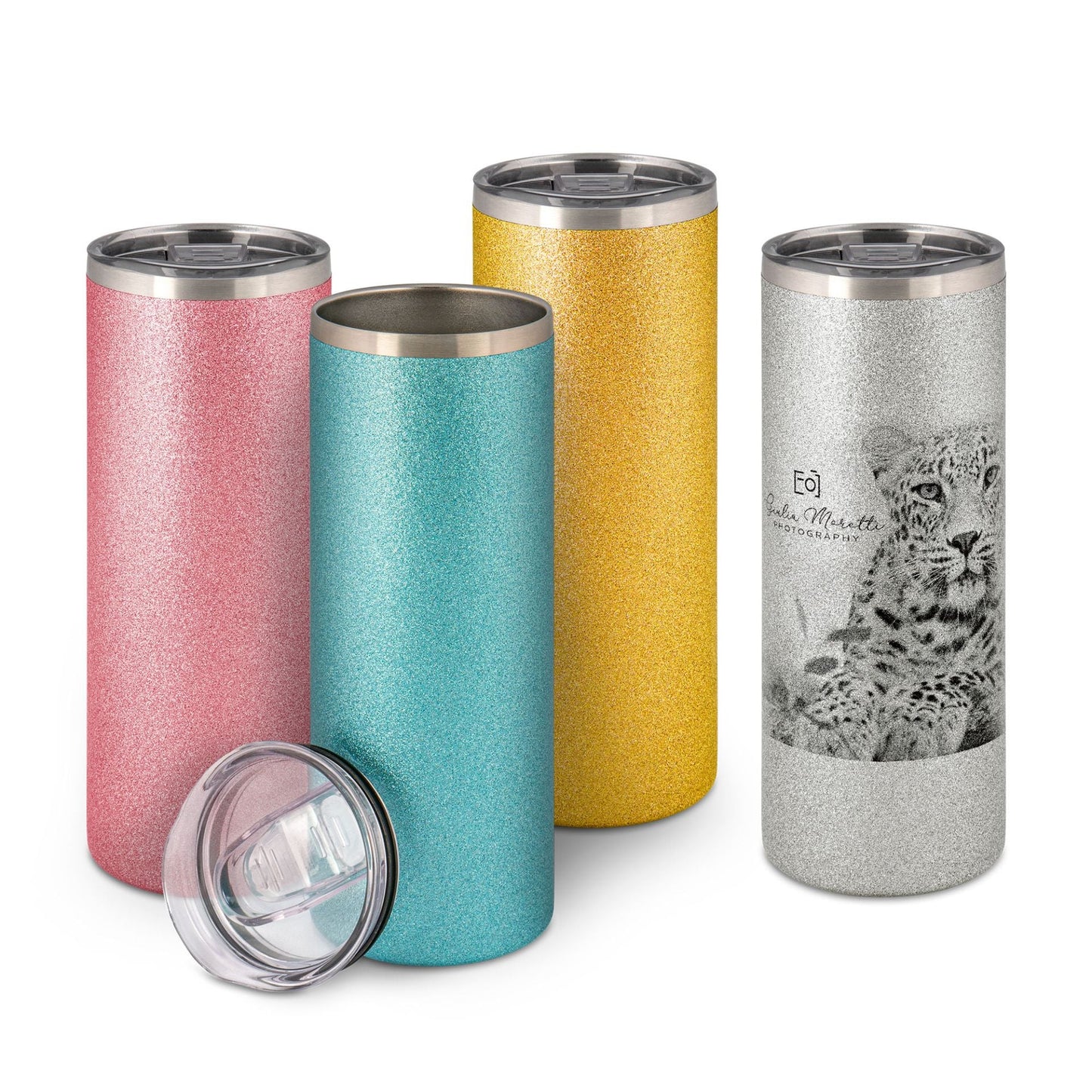 SparkleCup Glitzer-Thermobecher personalisiert – Geschenk für Braut & Trauzeugin | Giftboomer