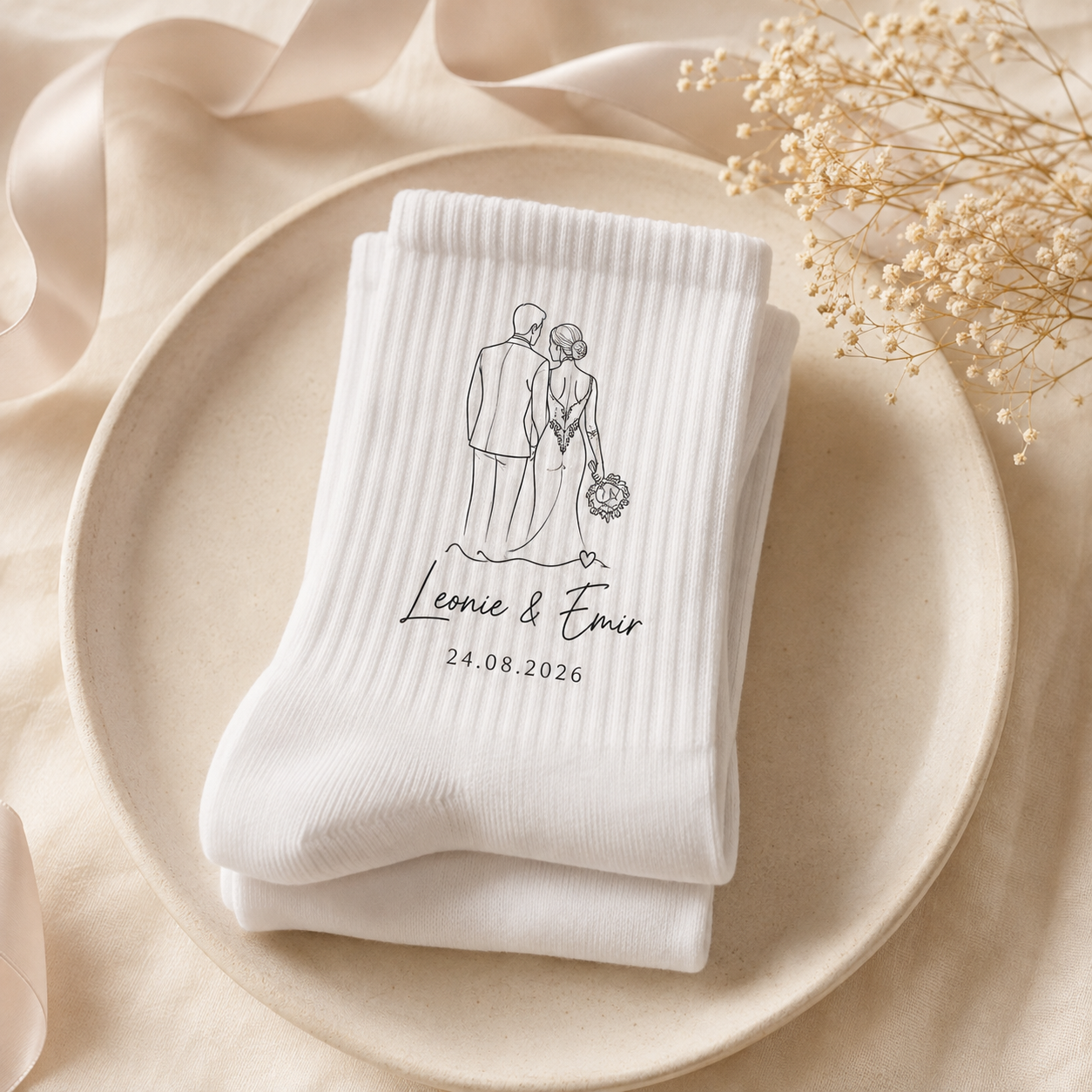 Personalisierte Socken – Romantisches Geschenk zur Hochzeit & JGA