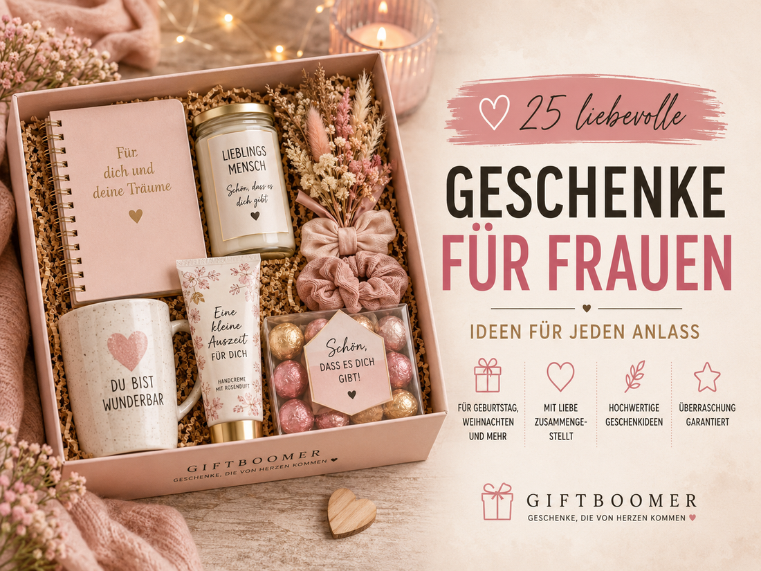 Stilvolle Geschenkideen für Frauen mit liebevoll ausgewählten Geschenken – Inspiration für Geburtstag, Weihnachten und besondere Anlässe.