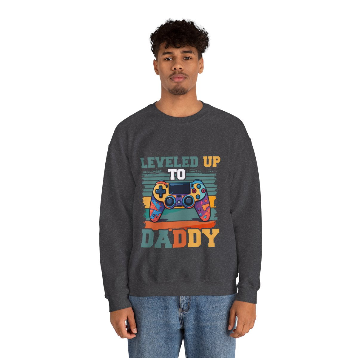 „Leveled Up to Daddy“ Sweatshirt – Gamer Pullover für werdende Väter | Geschenk zur Schwangerschaft oder Gebur