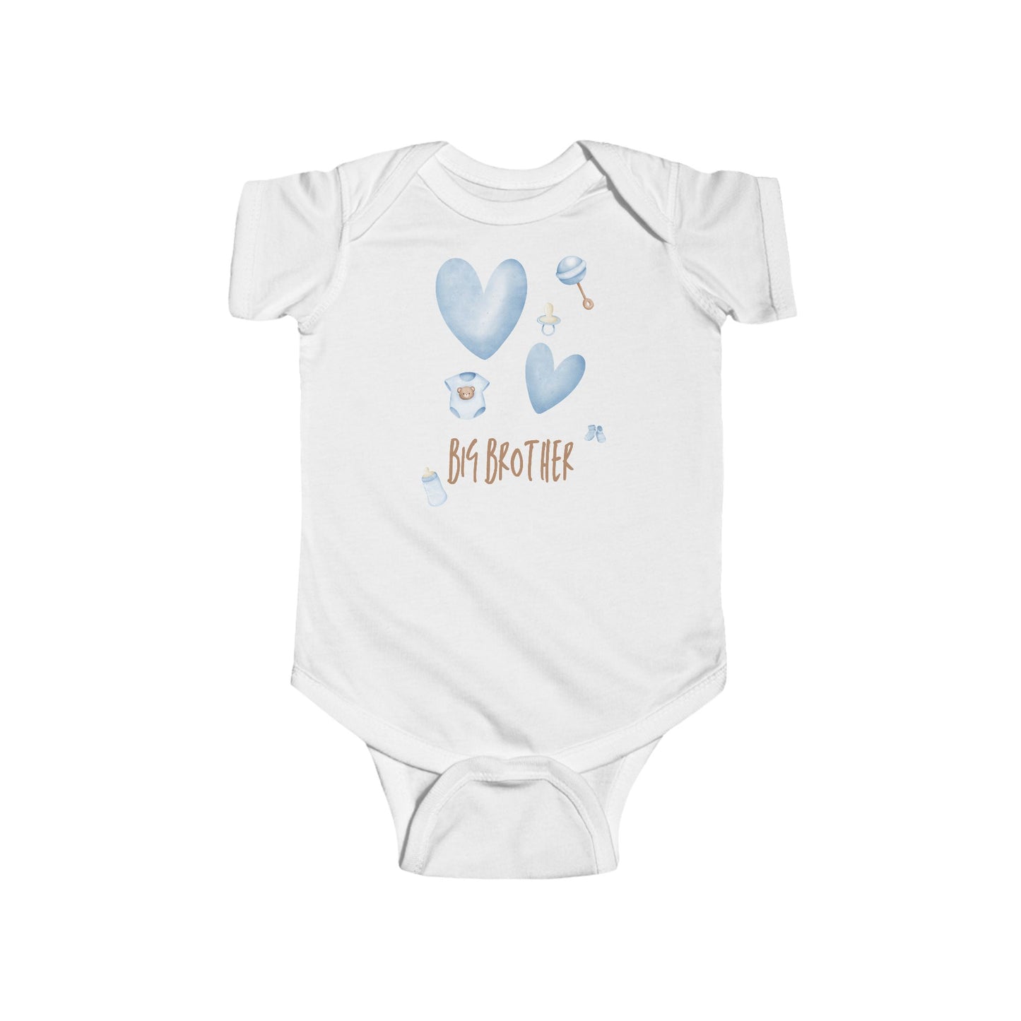 Babybody „Big Brother“ – Weißer Kurzarm-Body aus Baumwolle | Geschenk zur Schwangerschaft & Geschwisterverkündung