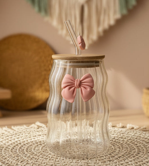 Matcha Trinkbecher mit Schleife