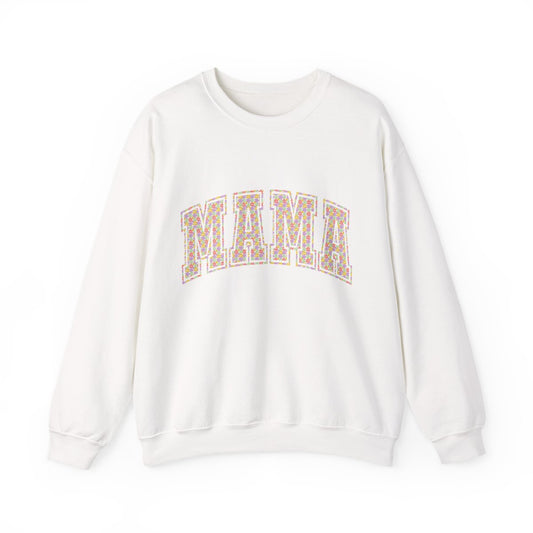 Oversized MAMA Sweatshirt – Geschenk für Mütter – Weiß oder Schwarz – Floral Print, Cozy & Trendy