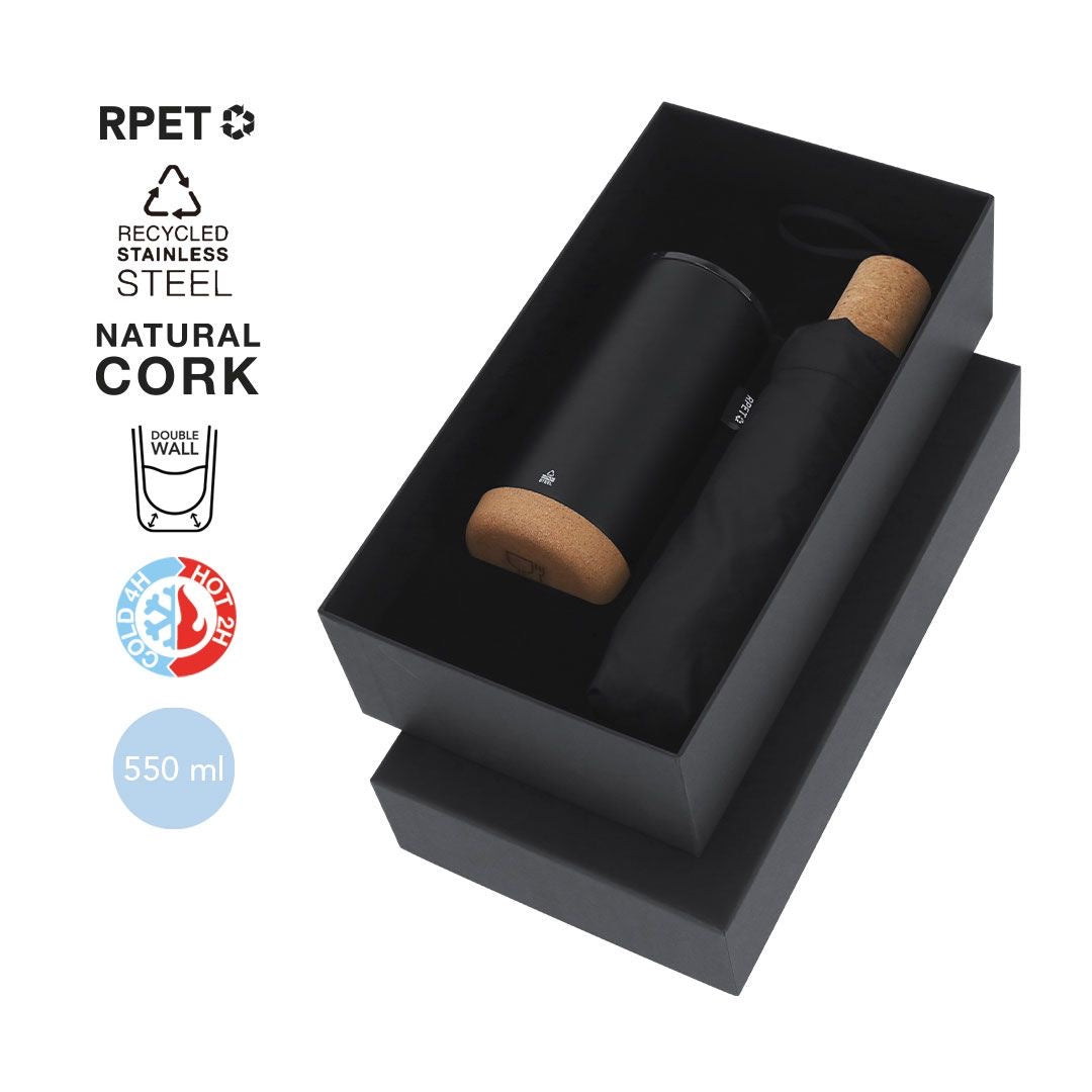 Premium Geschenkset mit Thermobecher & Regenschirm – Trauzeugen-Geschenk | Giftboomer