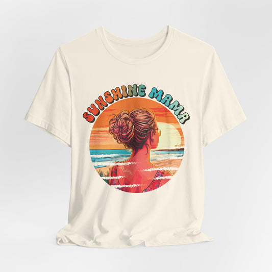 Sunshine on My Mind T-Shirt – Sommerliches Shirt mit Sonnenblumen & Strandmotiv | Unisex Shirt in Weiß, Schwarz oder Natur