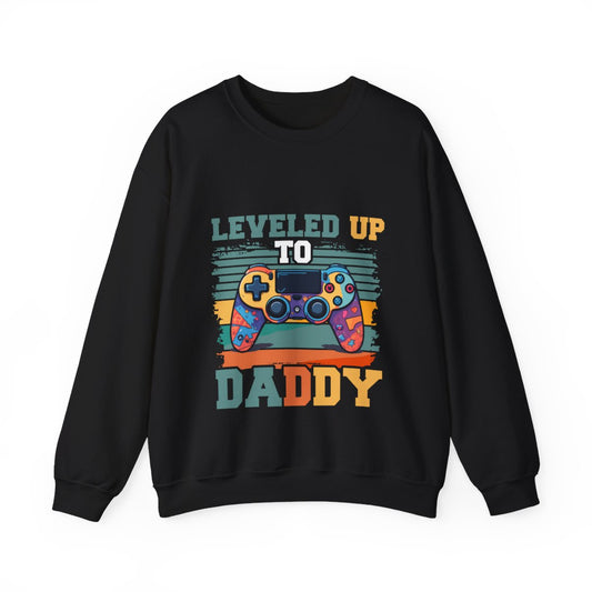 „Leveled Up to Daddy“ Sweatshirt – Gamer Pullover für werdende Väter | Geschenk zur Schwangerschaft oder Gebur