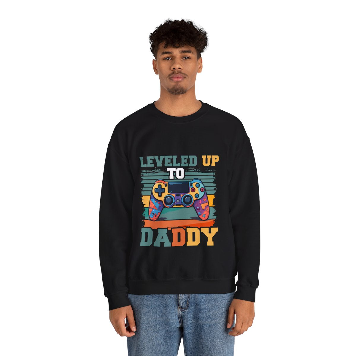 „Leveled Up to Daddy“ Sweatshirt – Gamer Pullover für werdende Väter | Geschenk zur Schwangerschaft oder Gebur