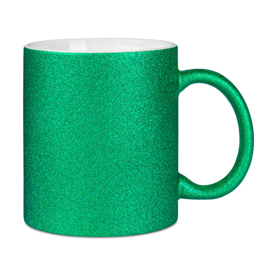 Glitzertasse mit Glitzerpartikeln Tasse mit Name und Spruch