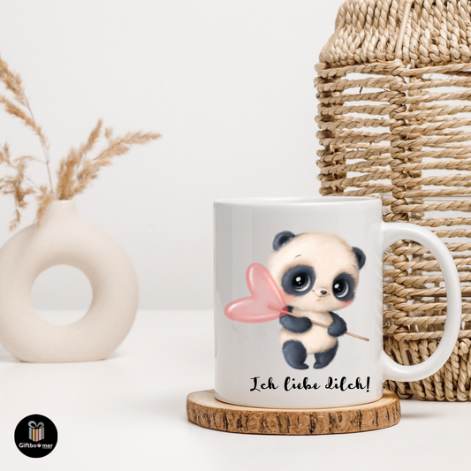 Panda-Tasse „Ich liebe dich!“ – Süße Geschenkidee für jeden Anlass