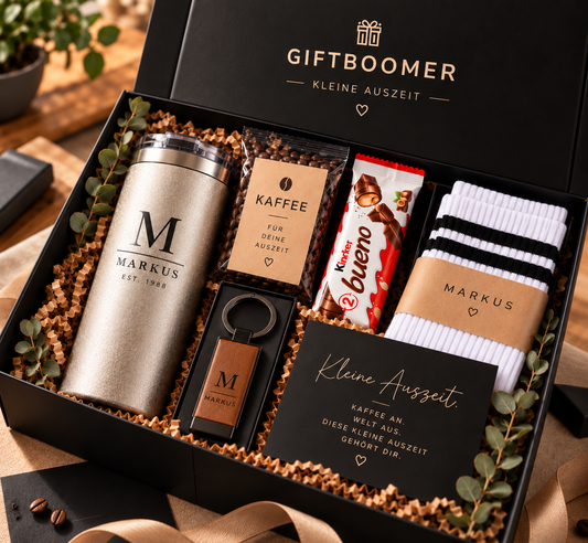 Personalisierte Geschenkbox für Männer – Kleine Auszeit