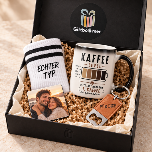 Geschenkbox für Männer – personalisiert mit Foto