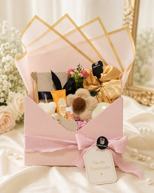 Geschenkbox für Braut & Trauzeugin – Rosé Selfcare Hochzeitsgeschenk