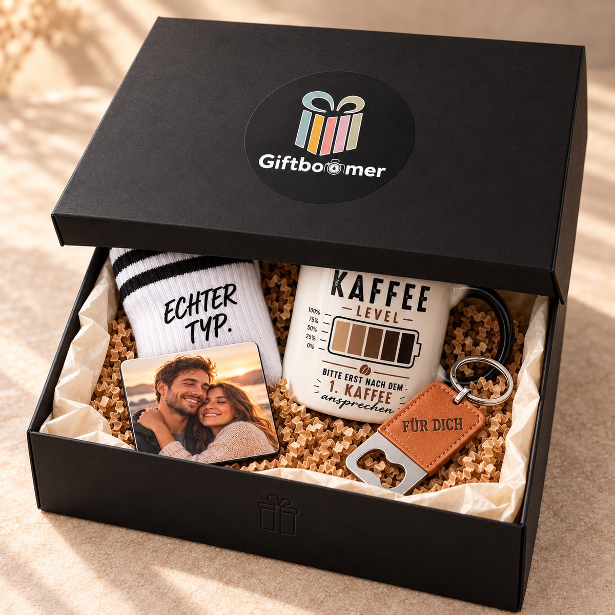 Geschenkbox für Männer – personalisiert mit Foto