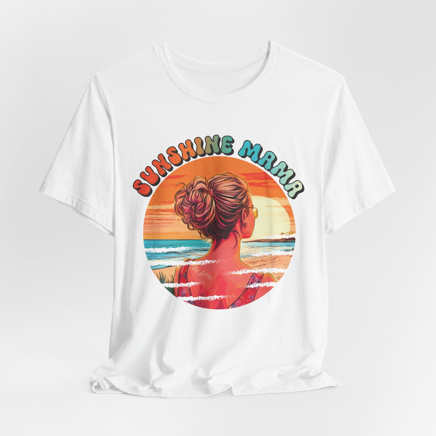 Sunshine on My Mind T-Shirt – Sommerliches Shirt mit Sonnenblumen & Strandmotiv | Unisex Shirt in Weiß, Schwarz oder Natur