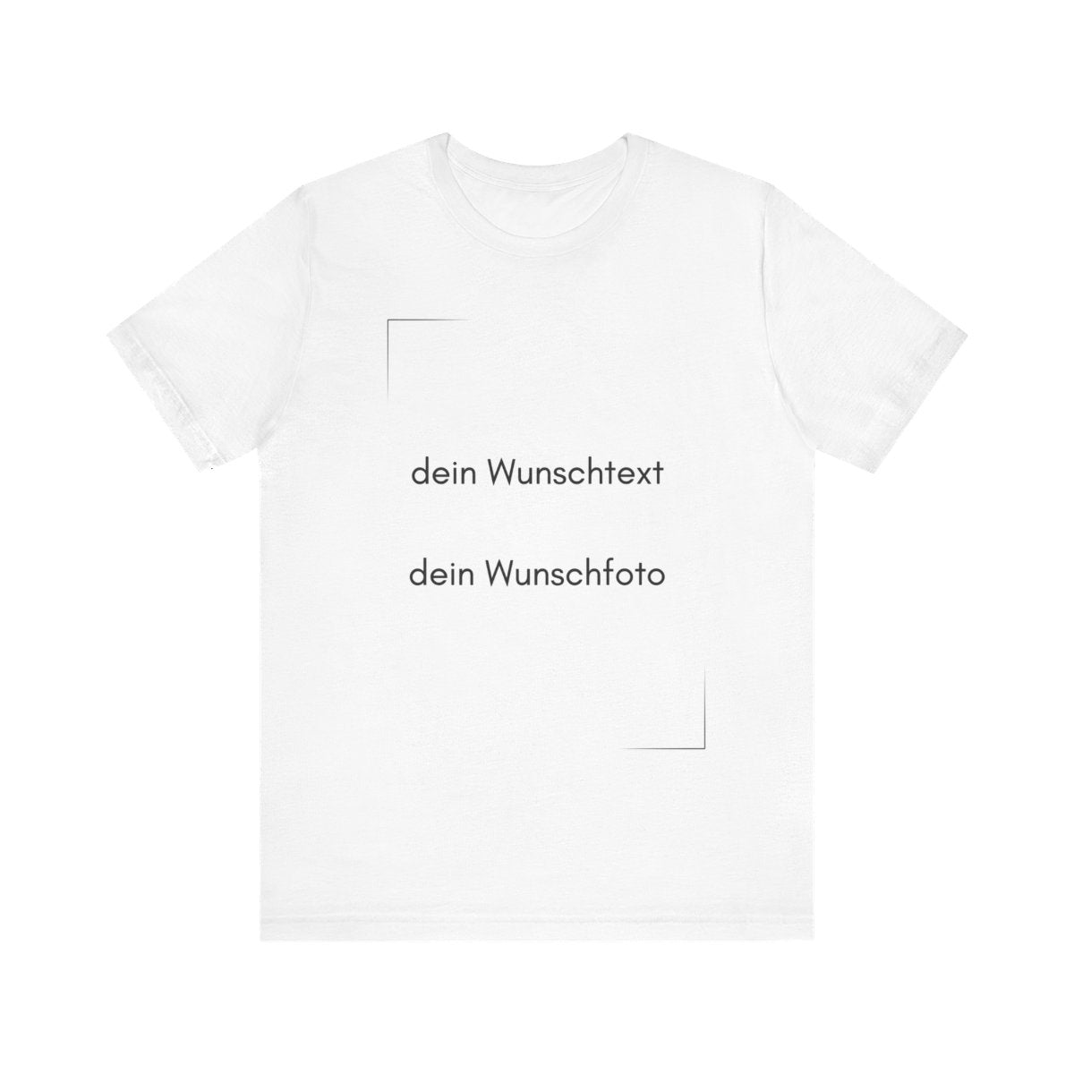 Personalisiertes T-Shirt mit Wunschtext & Wunschfoto – Individuelles Geschenk – Weißes Unisex Shirt aus Baumwolle
