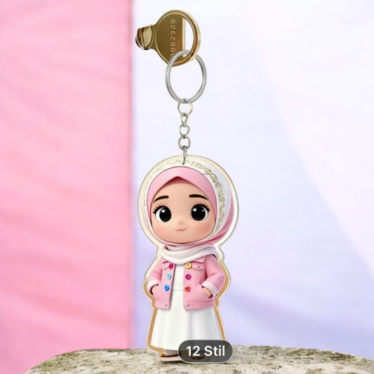 Schlüsselanhänger „Hijabi Girl“ – Rosa Edition
