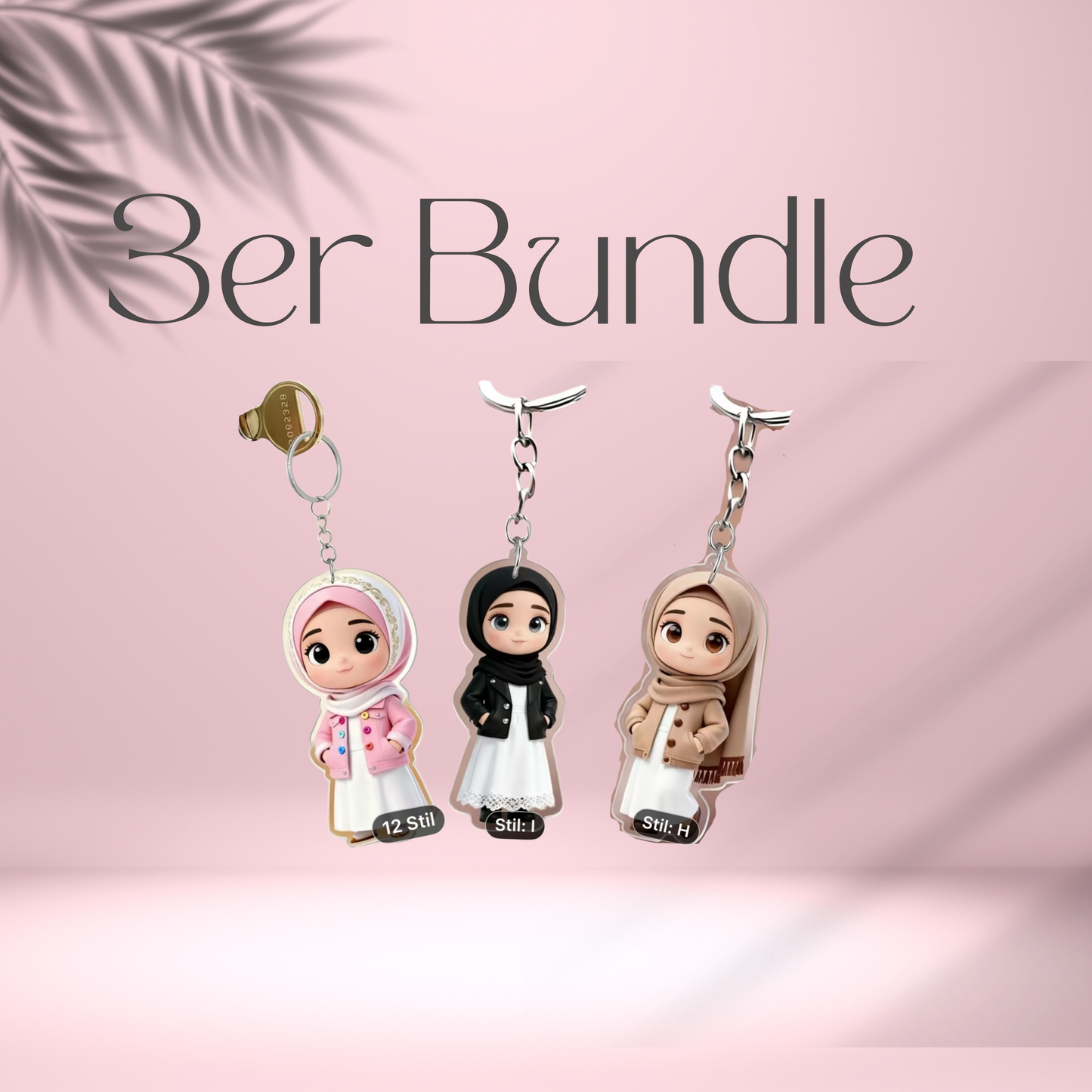 🖤 Schlüsselanhänger „Hijabi Girl“ – verschiedene Styles