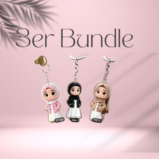 🖤 Schlüsselanhänger „Hijabi Girl“ – verschiedene Styles