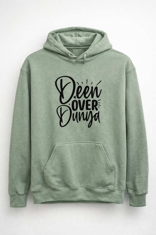 Islamischer Hoodie „Deen Over Dunya“ – Muslim Hoodie | Streetwear Hoodie | Islam Geschenk