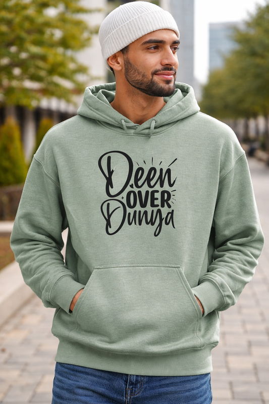 Islamischer Hoodie „Deen Over Dunya“ – Muslim Hoodie | Streetwear Hoodie | Islam Geschenk