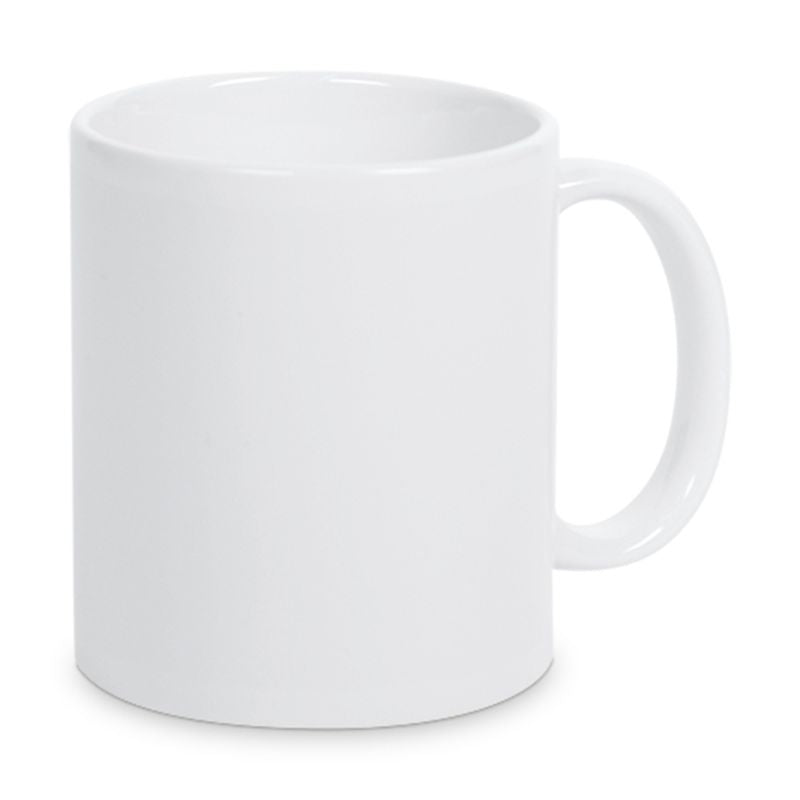Weiße Keramiktasse – personalisierbar mit Namen, Spruch oder Foto
