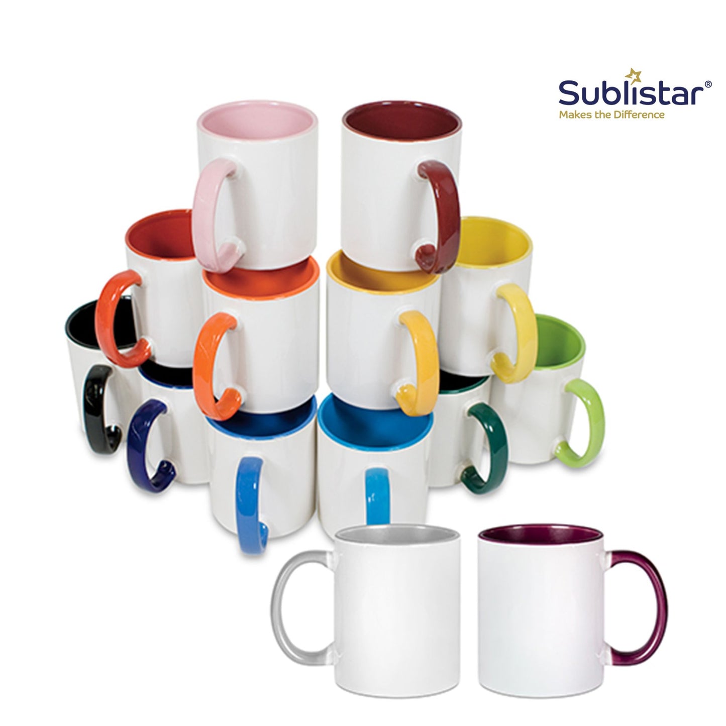 Tasse mit Farbrand – personalisierbar mit Foto, Namen oder Spruch