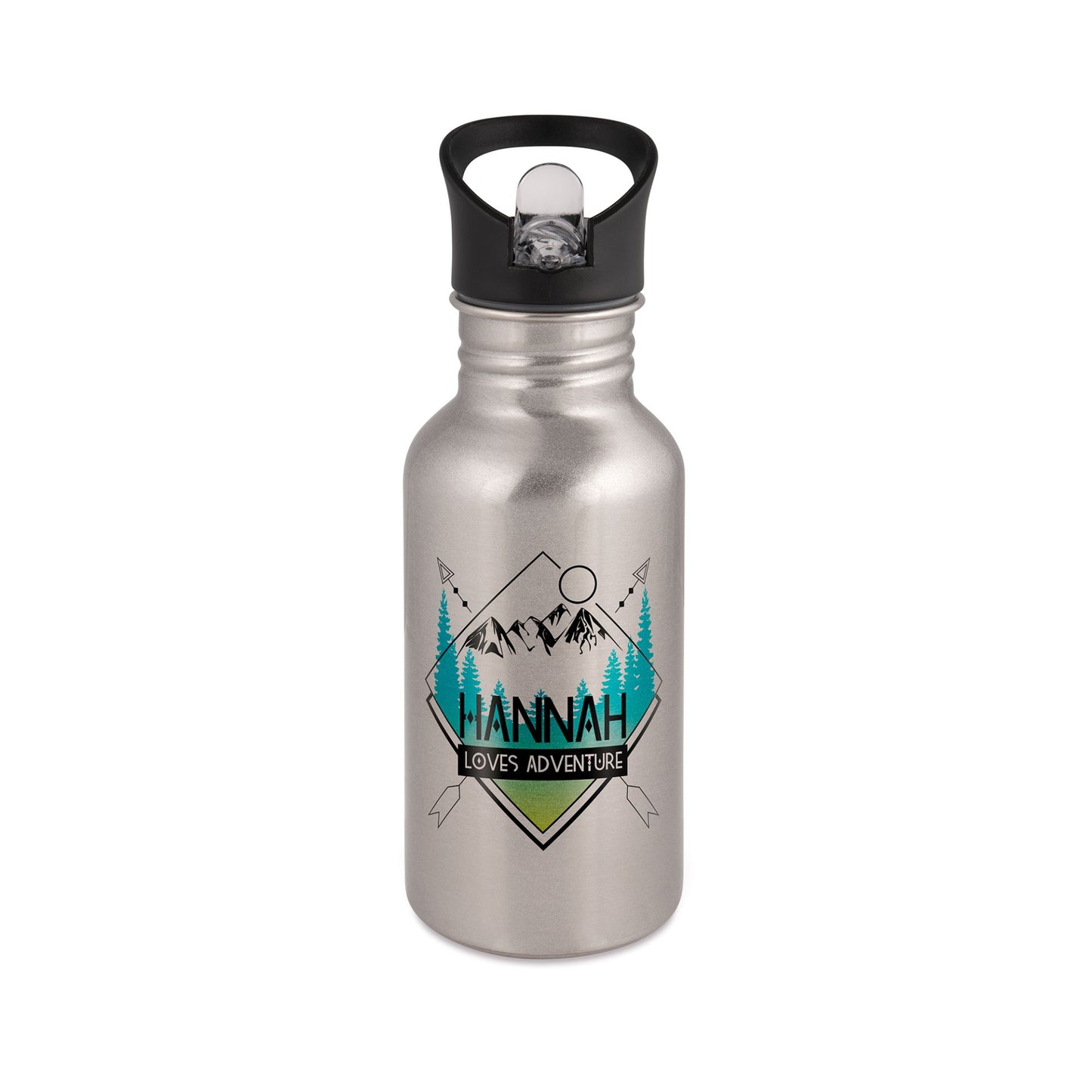 Personalisierte Trinkflasche – Edelstahl oder Weiß mit deinem Wunschdesign