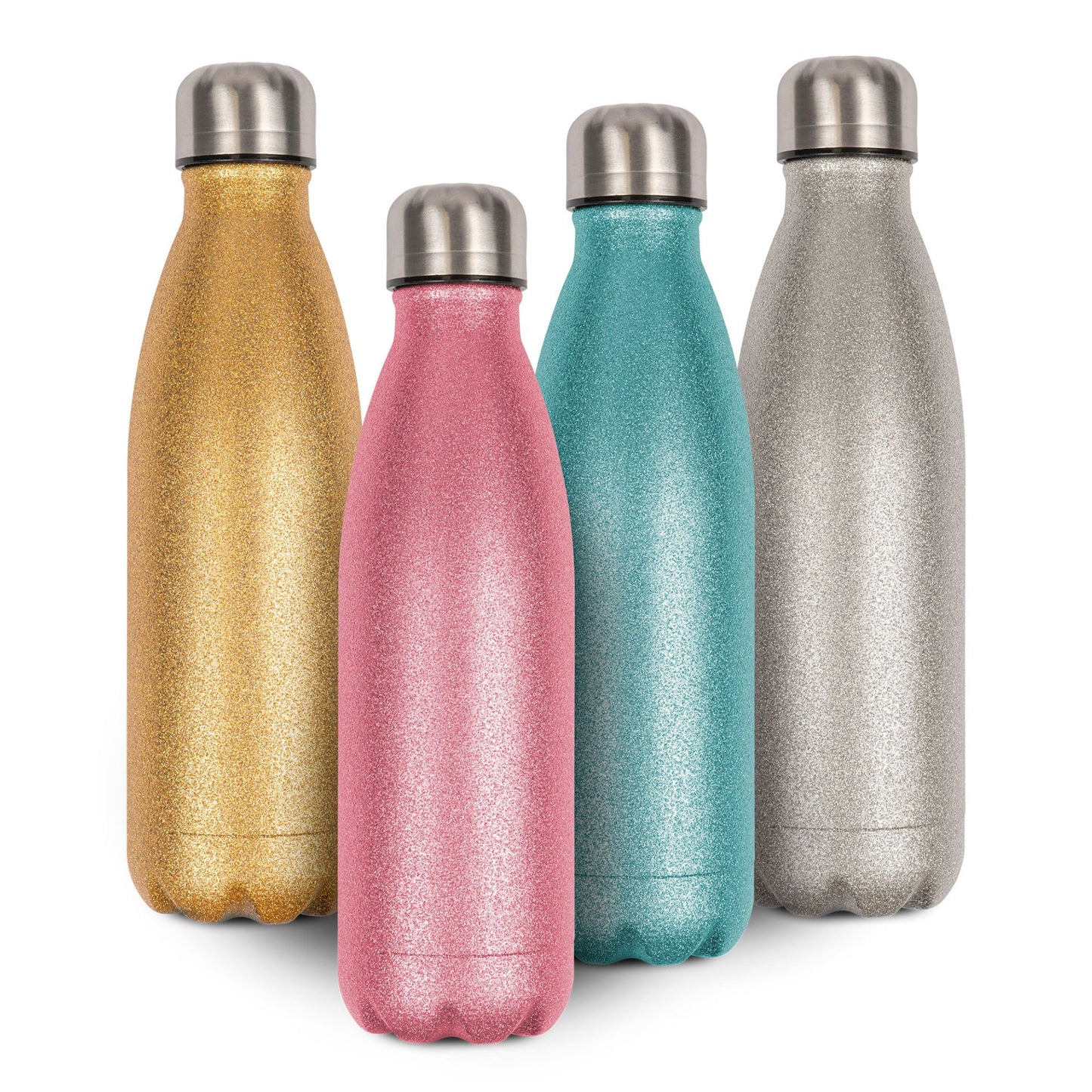 Glitzer-Thermobecher aus Edelstahl – personalisiert mit Namen, Spruch oder Foto