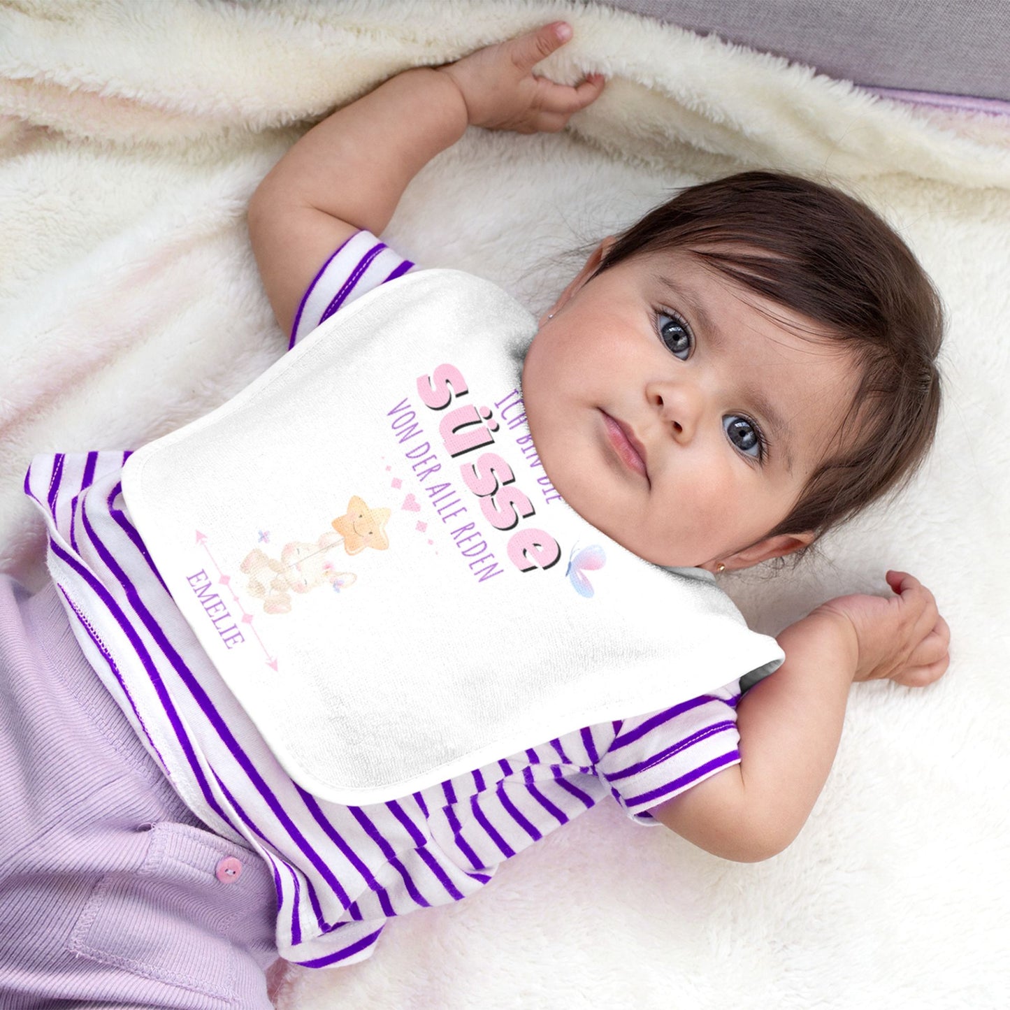 Personalisierbares Babylätzchen mit Klettverschluss – dein Design, dein Baby-Moment