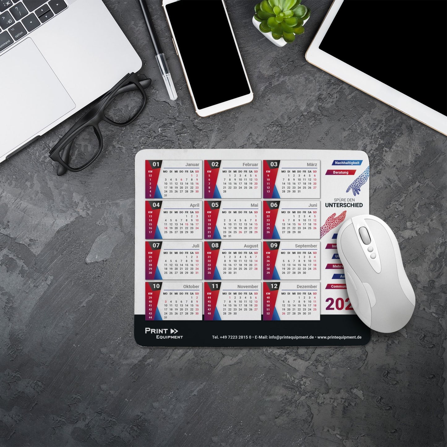 Personalisierbares Mousepad mit Foto oder Logo – rutschfest & hochwertig