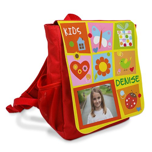Kinderrucksack personalisiert mit Foto oder Namen – Kindergartenrucksack für Jungen & Mädchen