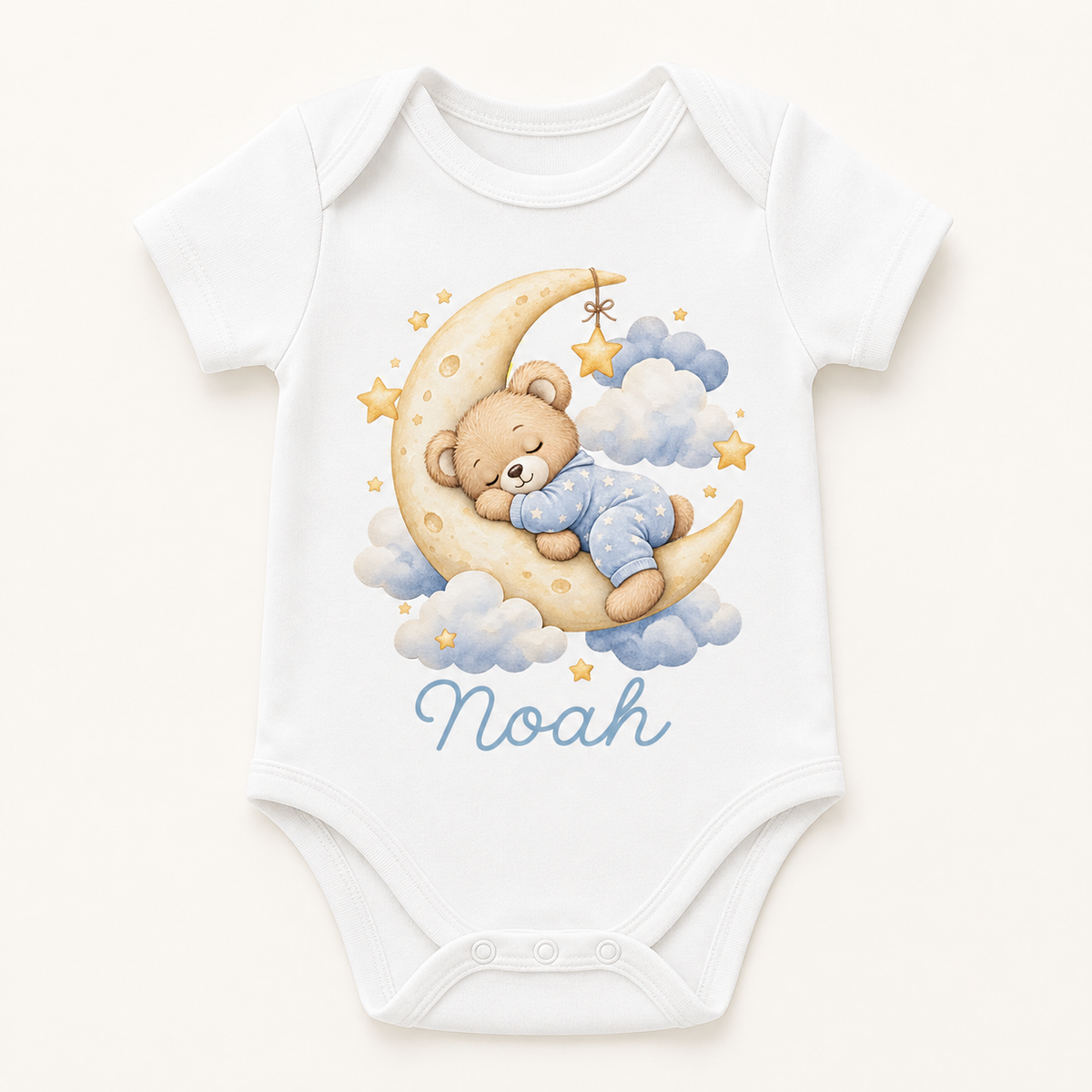 baby body mit teddybär und name 