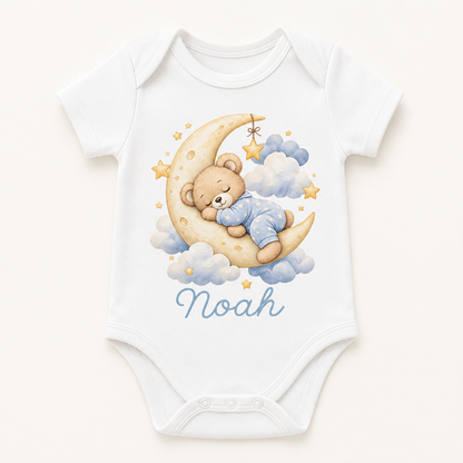 baby body mit teddybär und name 