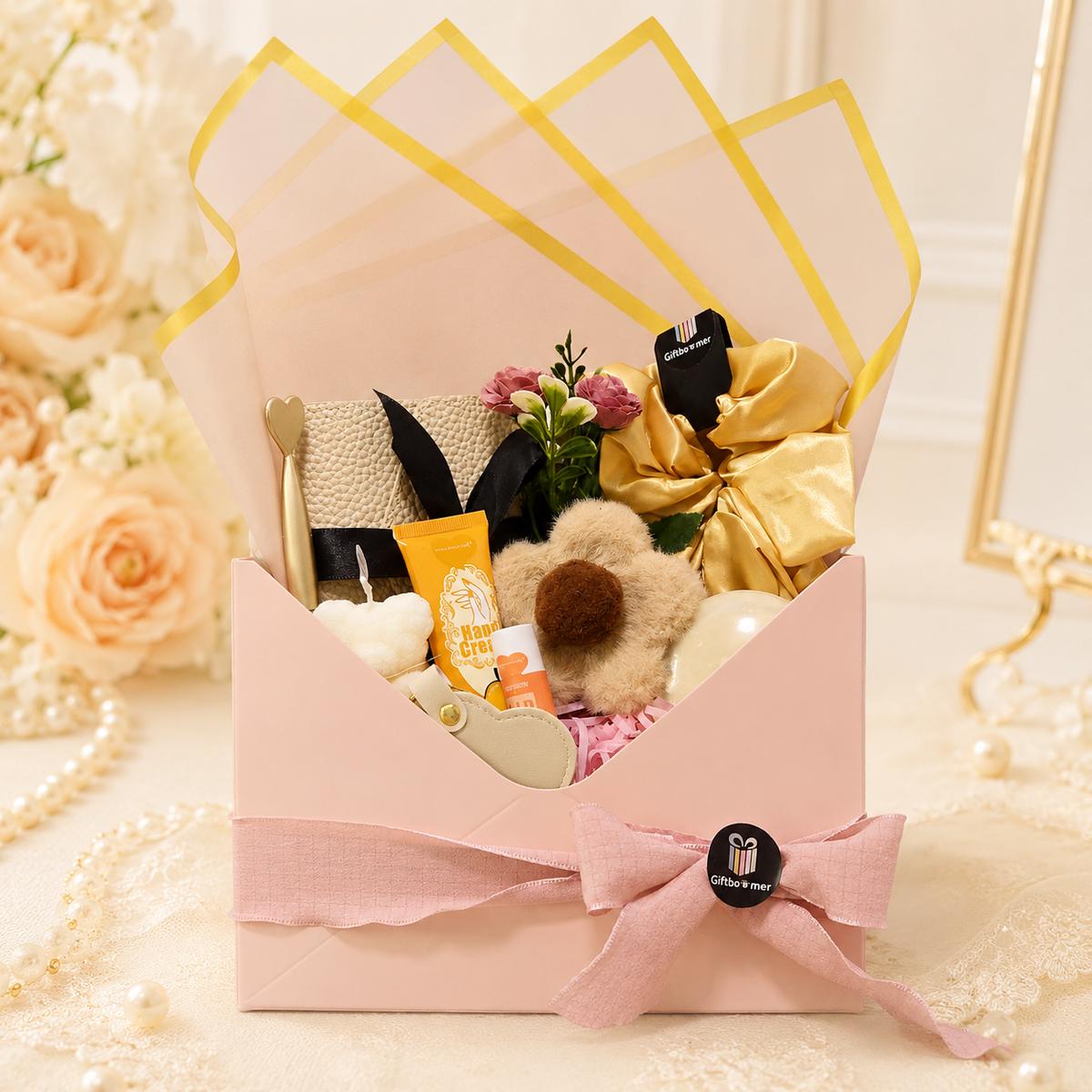 Rosé Geschenkbox für Braut oder Trauzeugin