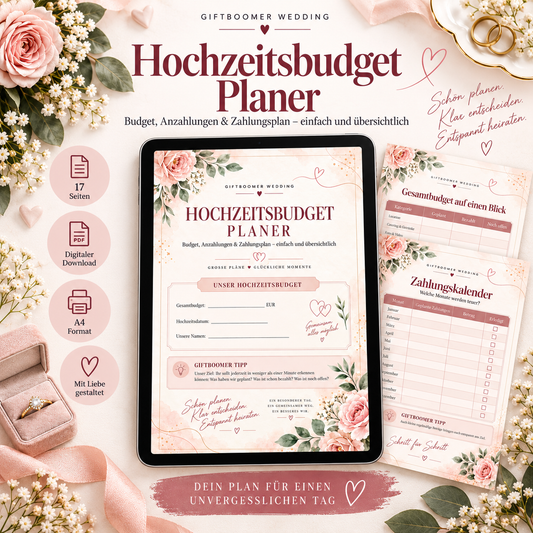 hochzeitsbudgetplaner mit budget anzahlungen etc, digitaler download