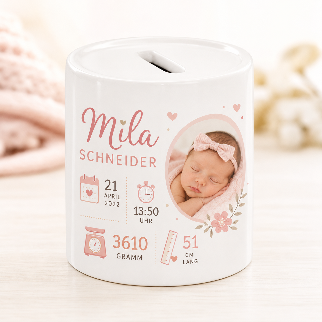 spardose mit geburtsdaten und foto 