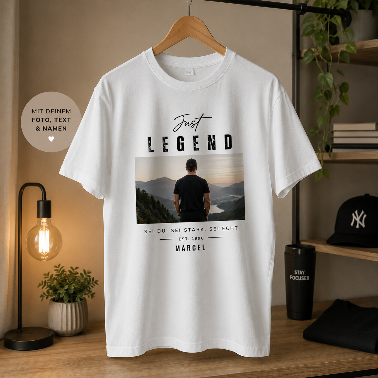 Personalisiertes T-Shirt für Männer – Wunschtext oder eigenes Motiv